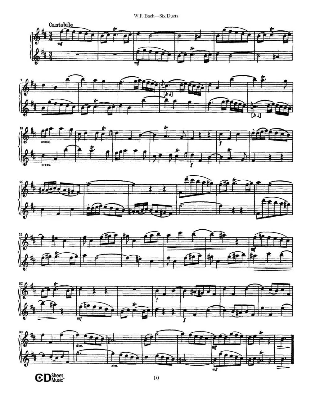 Six Duets（6首二重奏）（2）