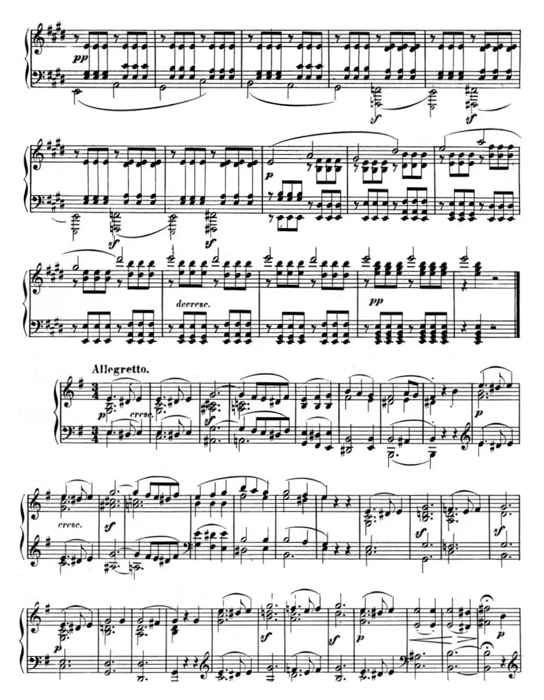 贝多芬钢琴奏鸣曲09 E大调 Op.14 No.1 E major