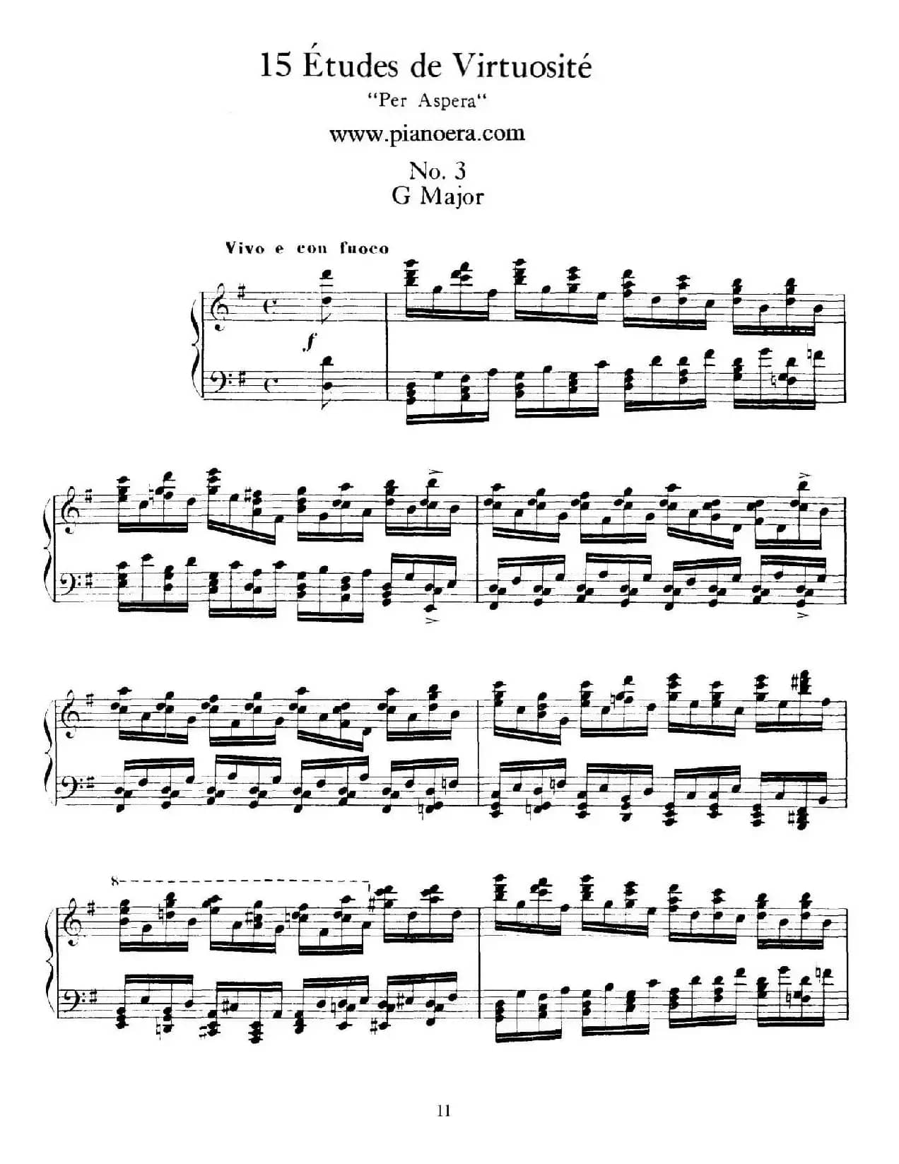 15 Etudes de Vortuosite Op.72（15首辉煌练习曲·3）