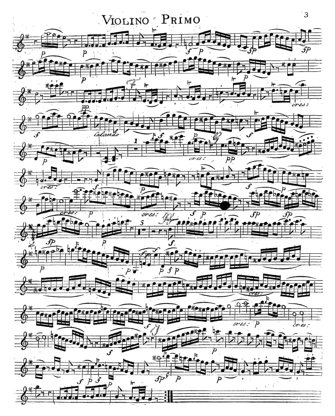Mozart《Quartet No.14 in G Major,K.387》（Violin 1分谱）