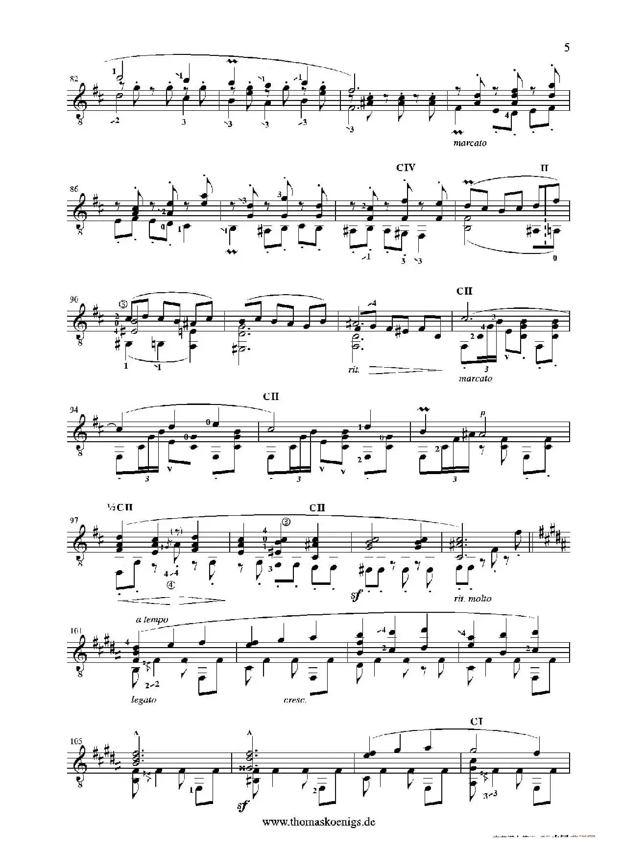 Cordoba op.232 NO.4（古典吉他）