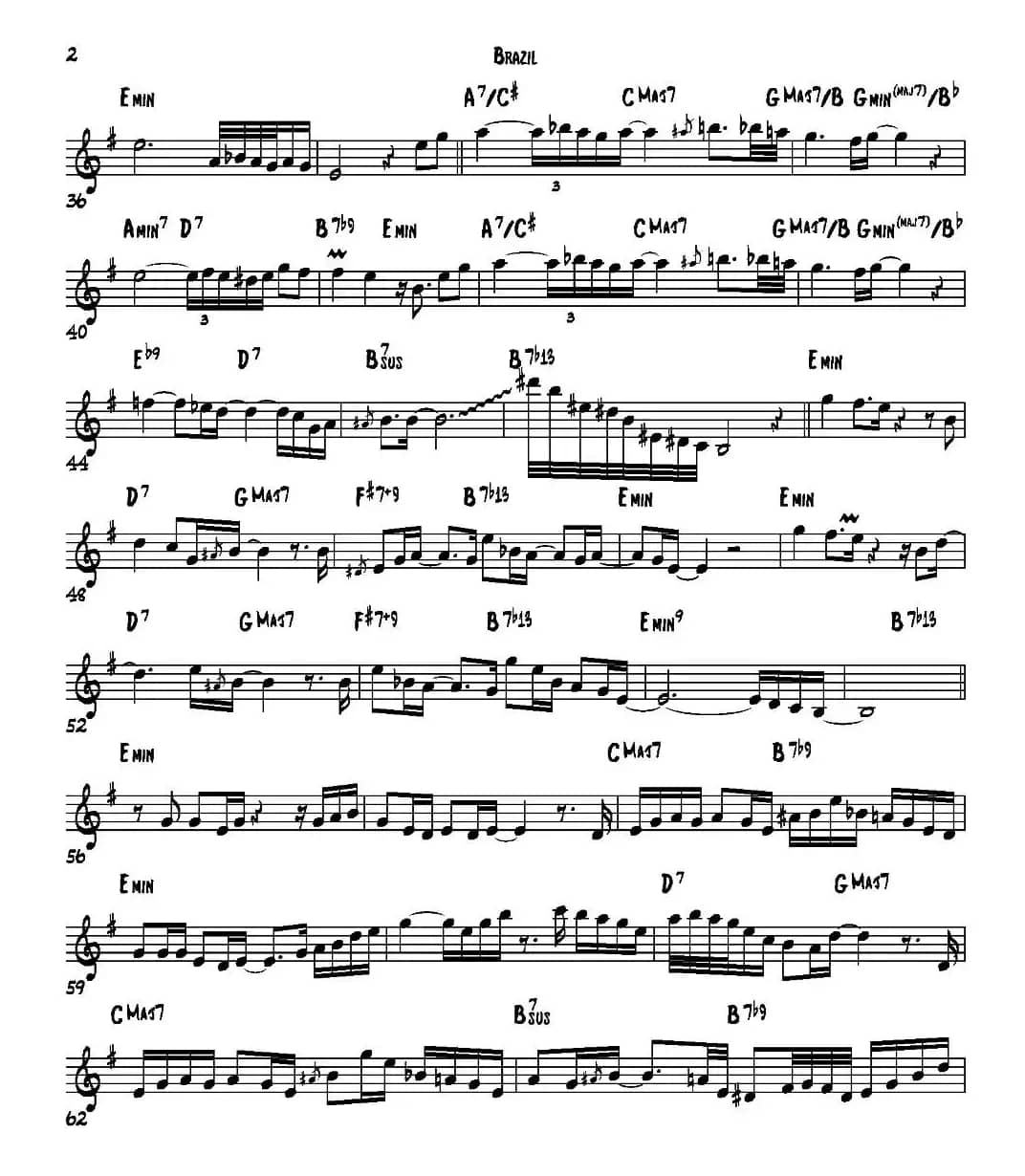 Brazil（高音萨克斯）