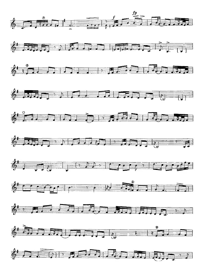 十二木卡姆：Ⅹ 纳瓦木卡姆 451——461（主旋律谱）