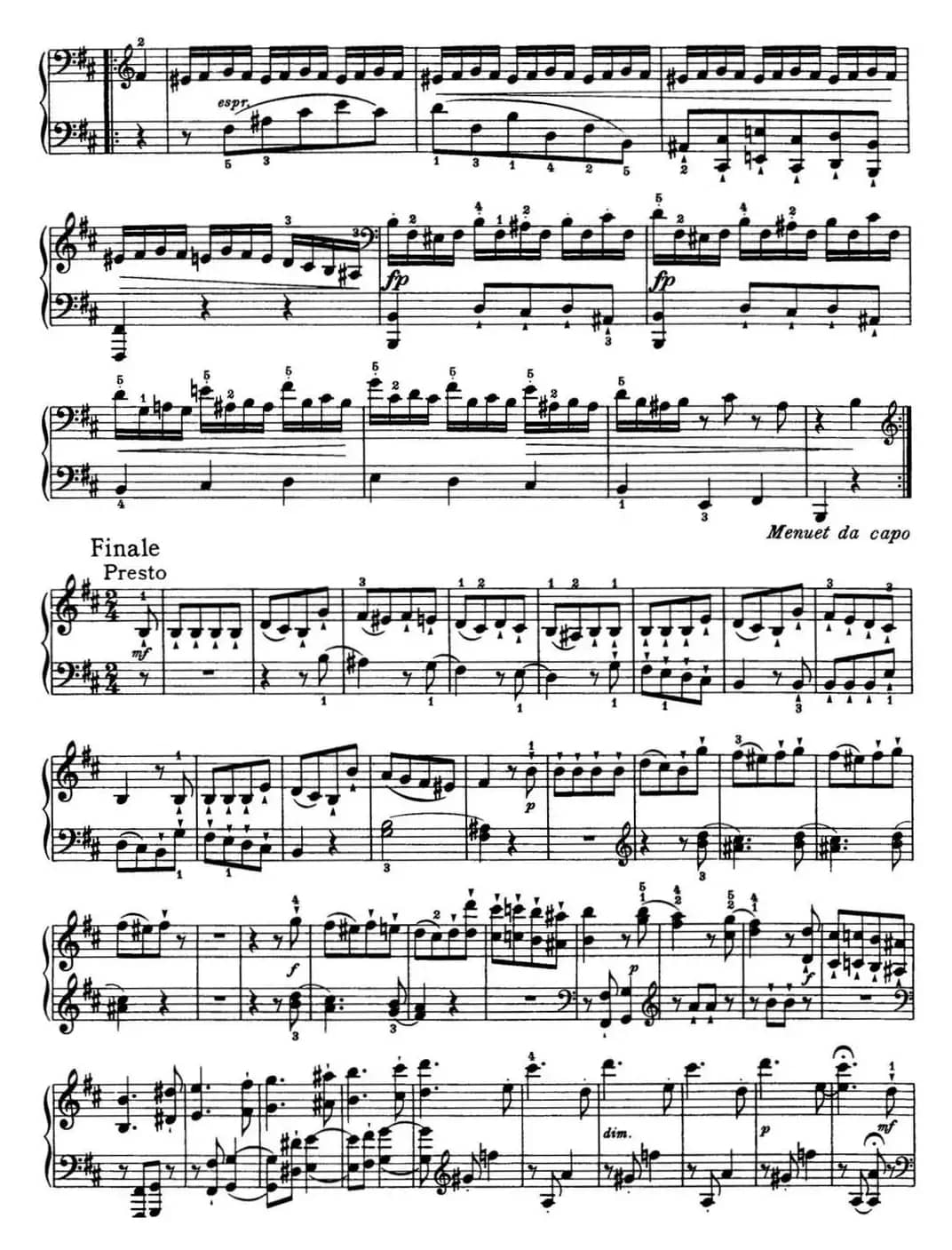 海顿 钢琴奏鸣曲 Hob XVI 32 in B minor