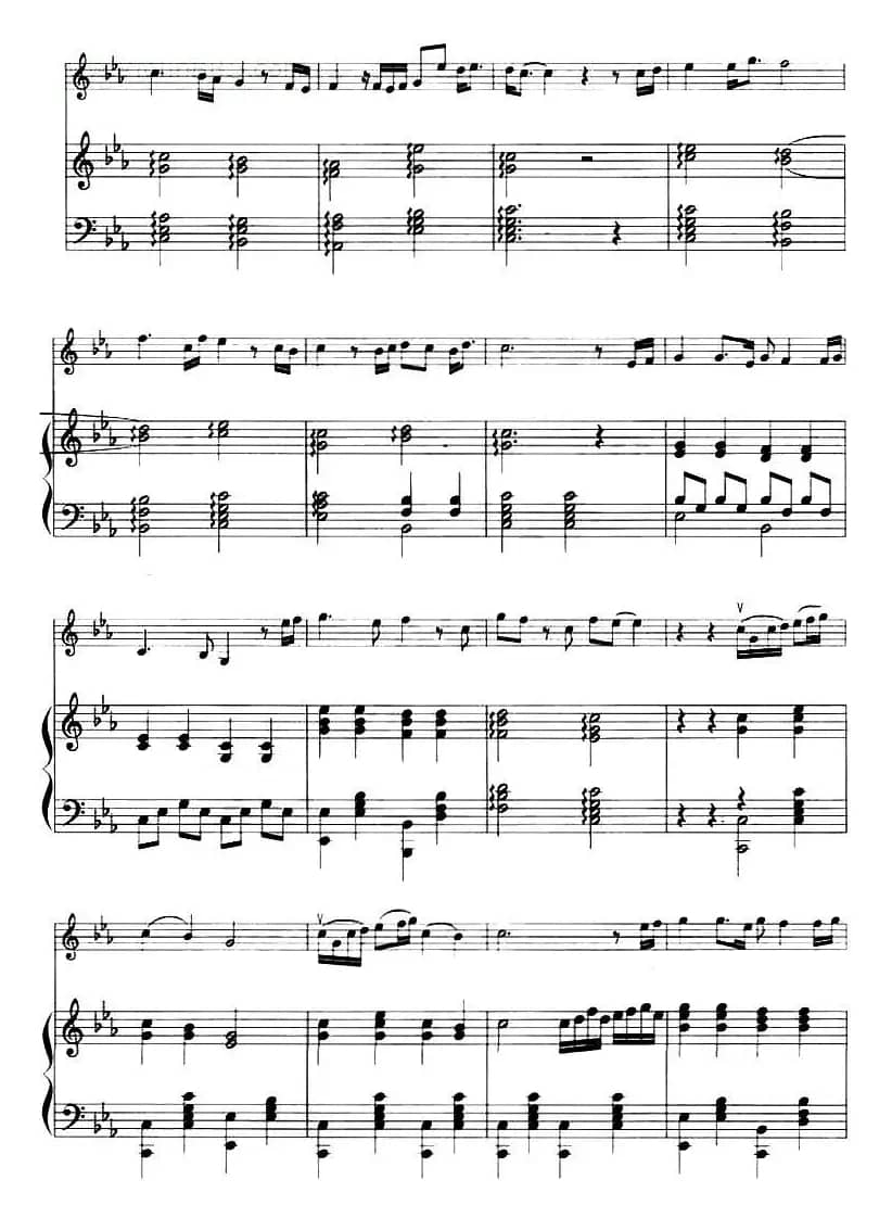 你看你看月亮的脸（小提琴+钢琴伴奏）