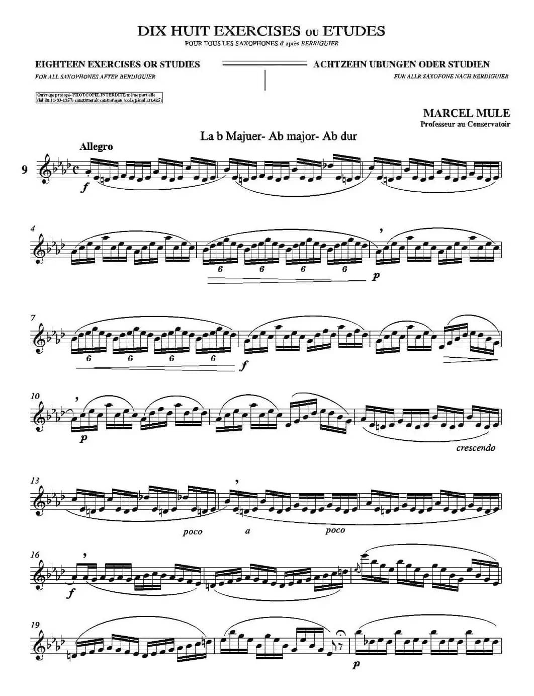 18 Exercicios ou Estudos de Marcel Mule - Enelruy Lira（马瑟·穆勒18首练习曲—9）