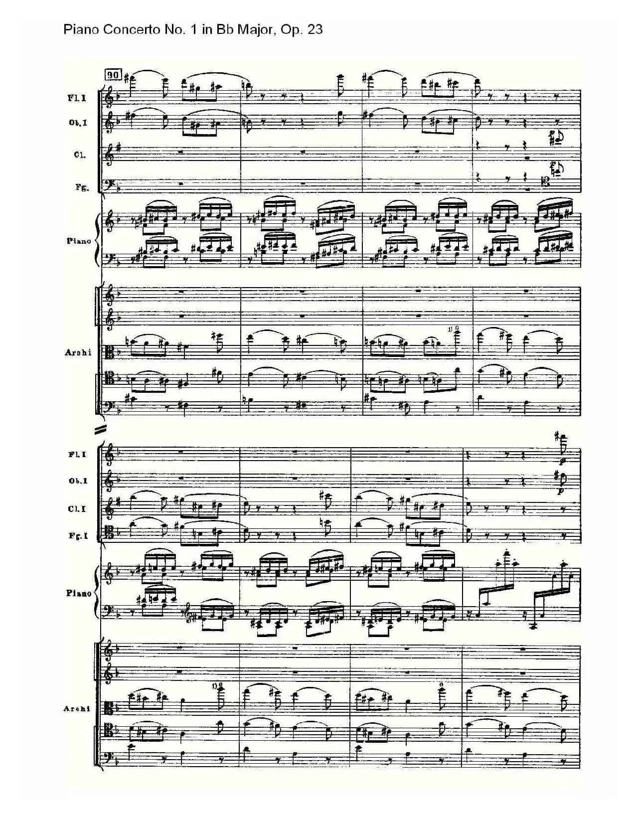 Bb大调第一钢琴协奏曲,Op.23第二乐章