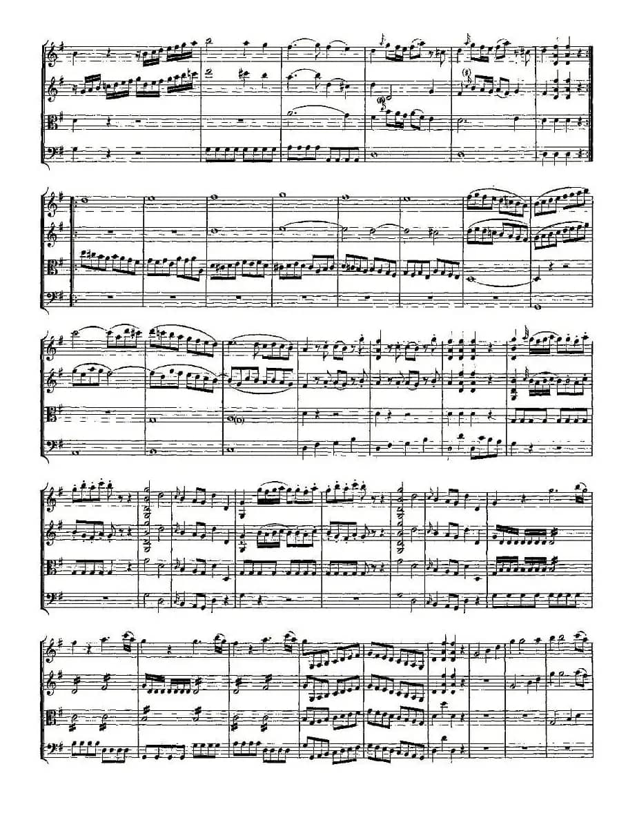 Quartet No. 1 in G Major, K. 80 （G大调第一弦乐四重奏）
