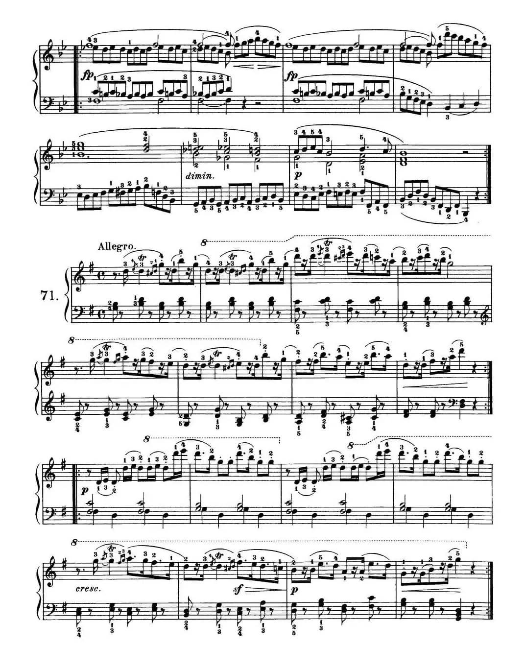 One Hundred and Ten Easy and Progressive Exercises Op.453(车尔尼110首简易练习曲 61——71)