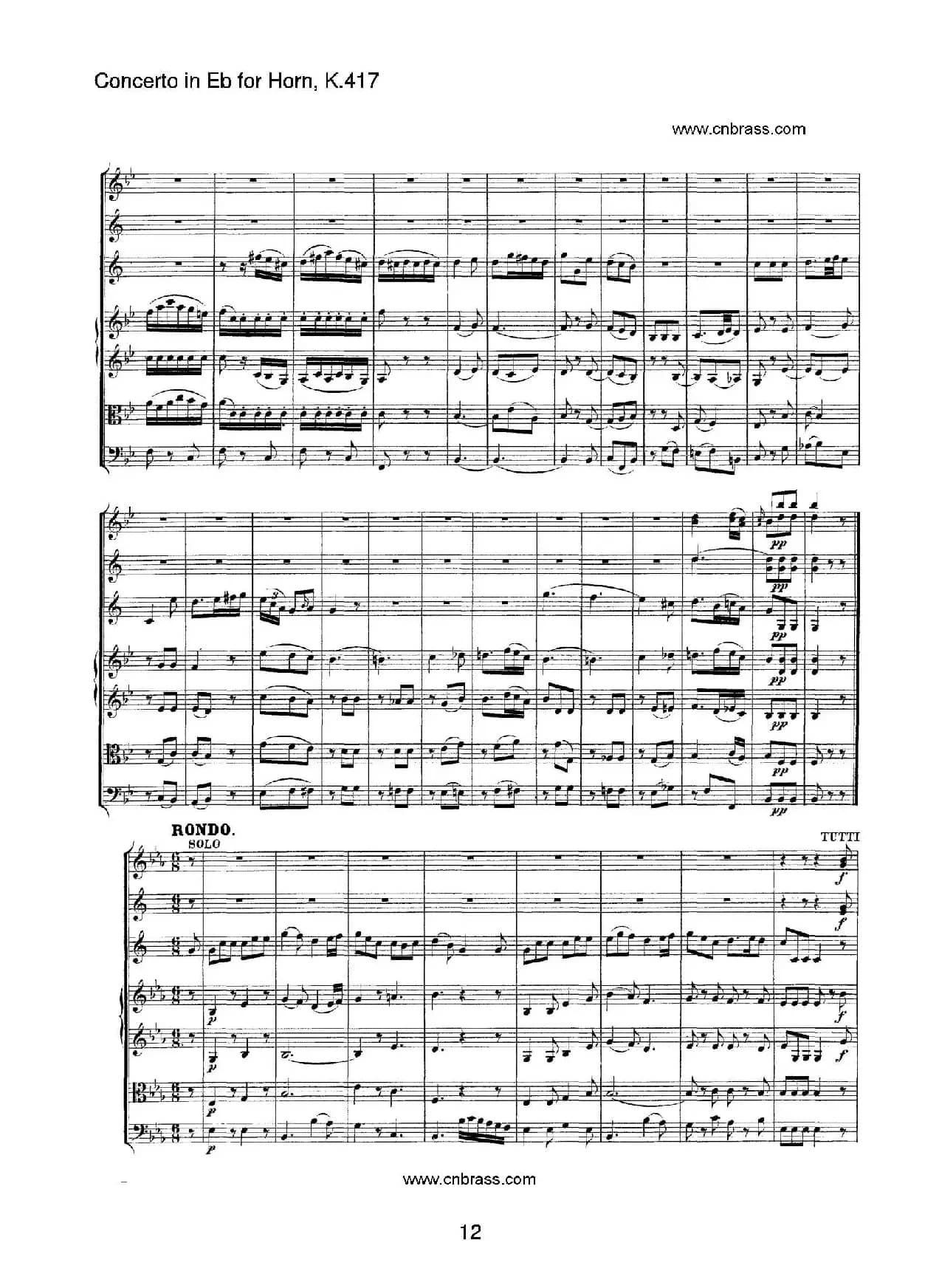 圆号协奏曲（作品K417）