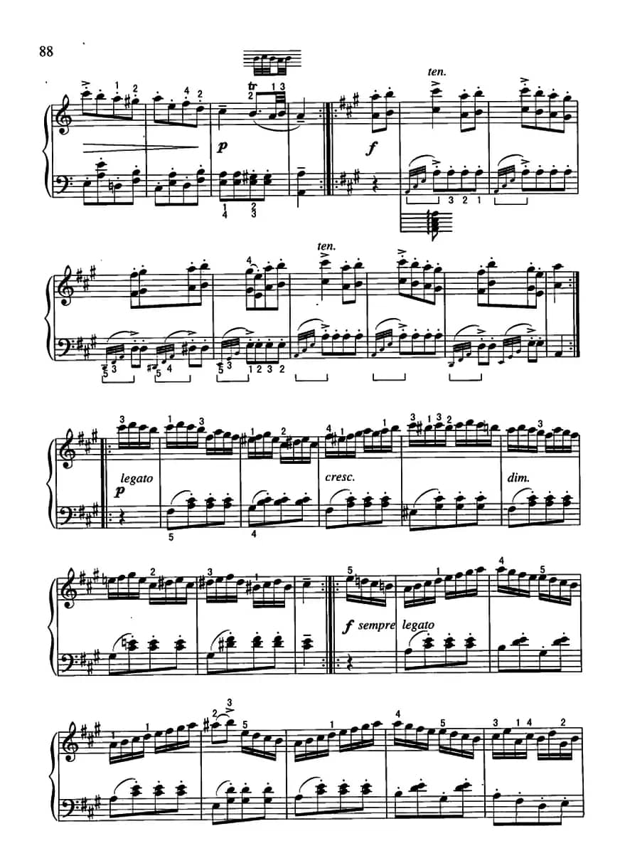 土耳其进行曲（带指法）