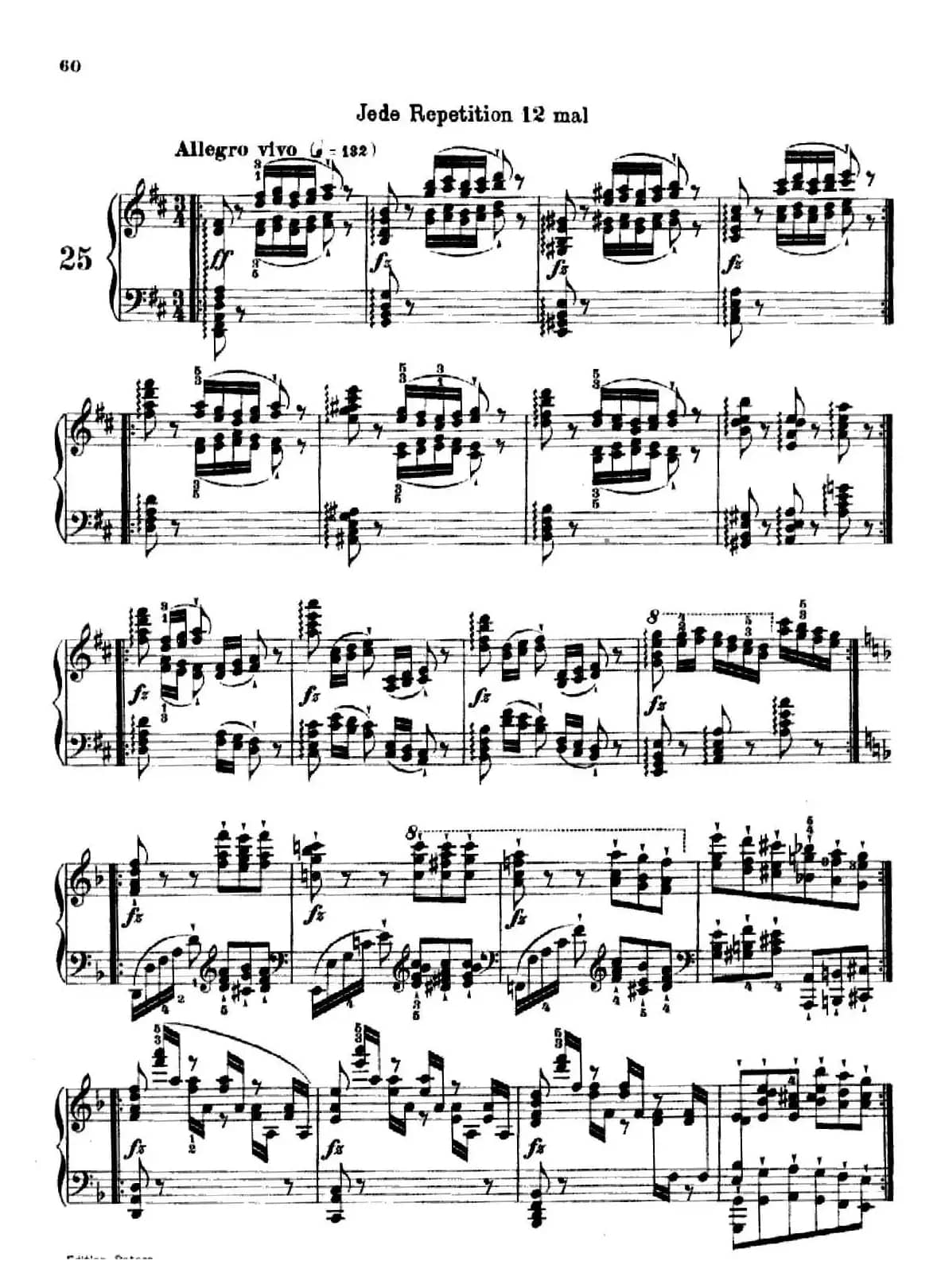 School of the Virtuoso Op.365（60首钢琴高级练习曲·25）