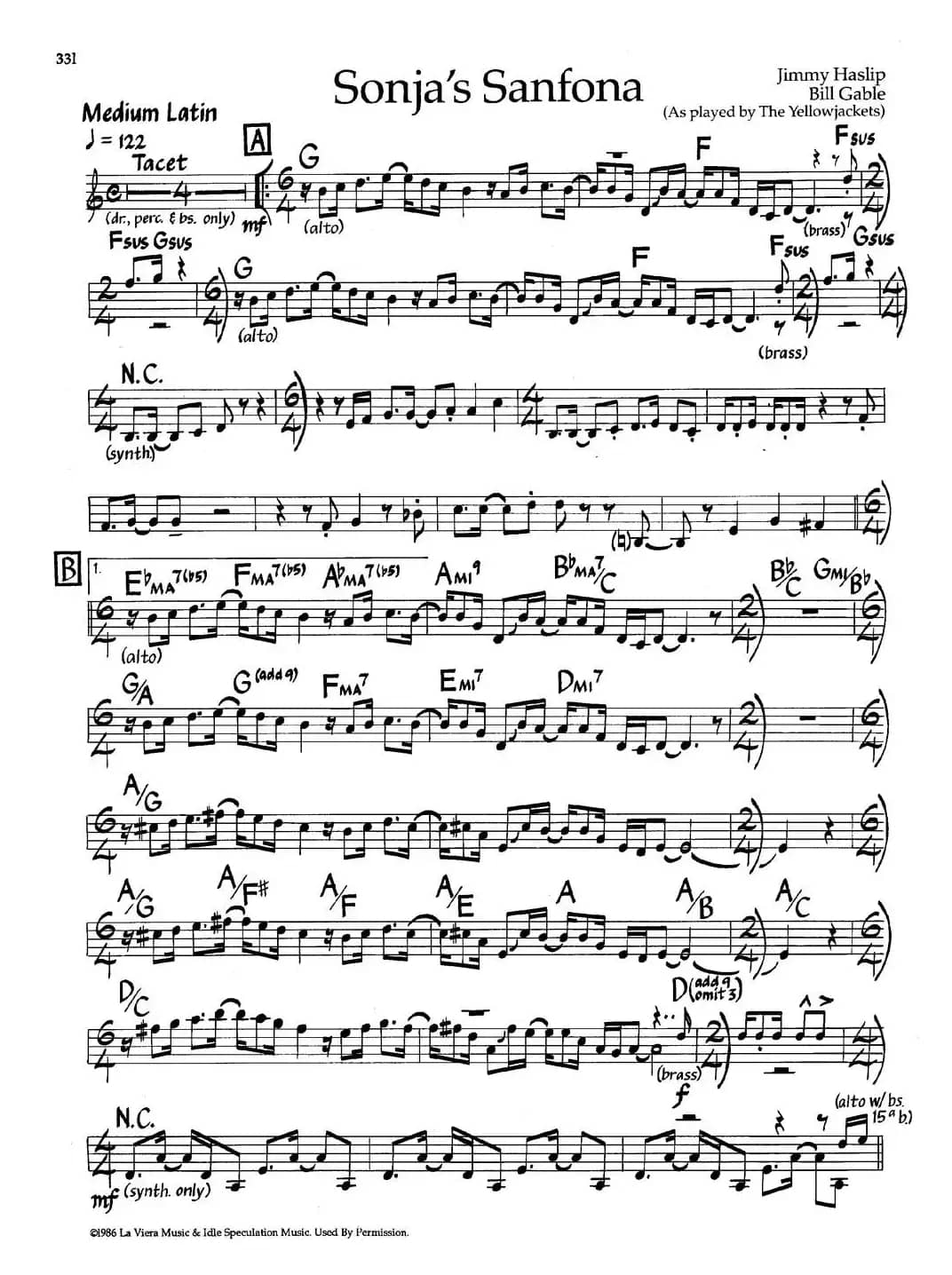 Sonja's Sanfona（爵士钢琴曲）