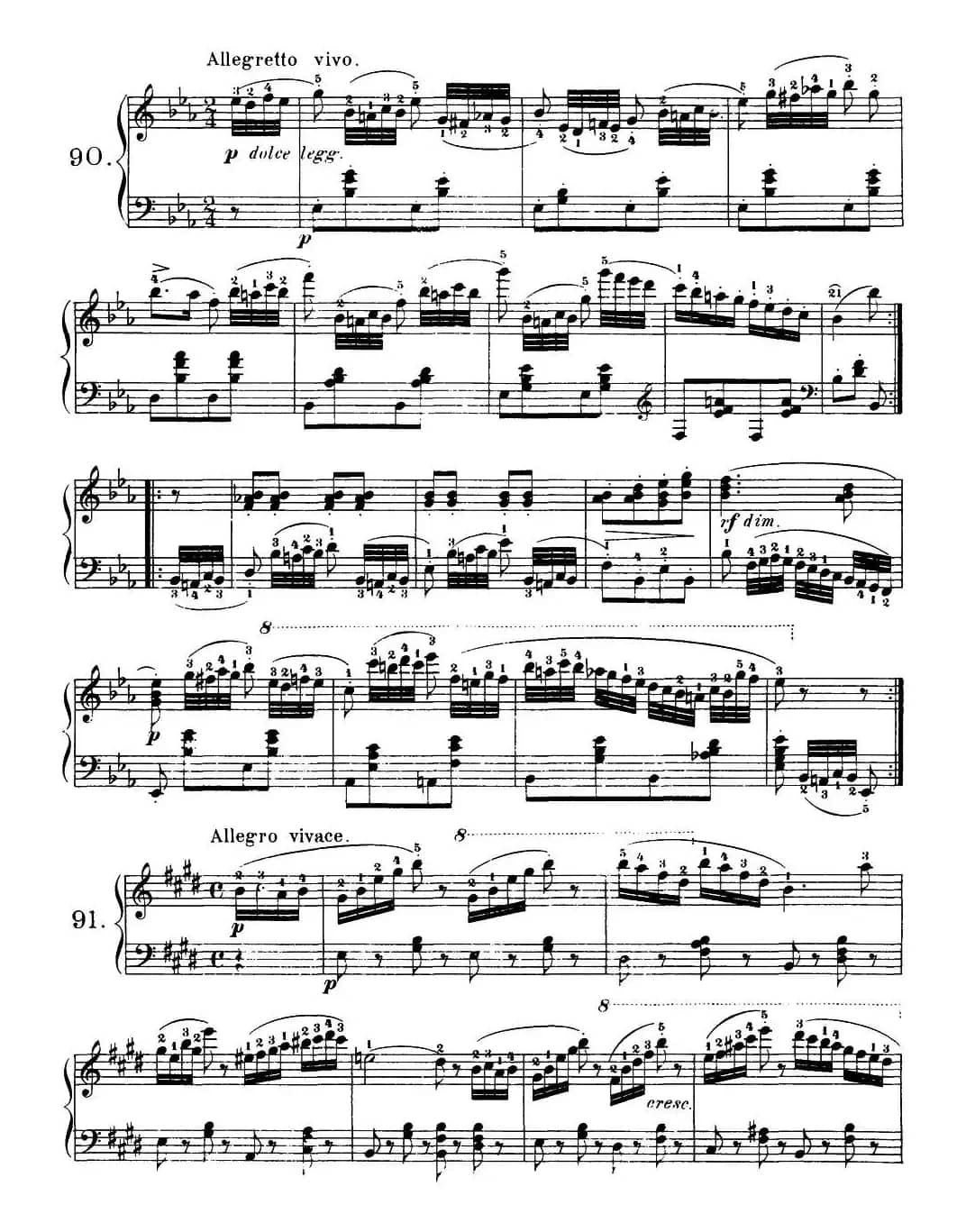 One Hundred and Ten Easy and Progressive Exercises Op.453（车尔尼110首简易练习曲 90——100）