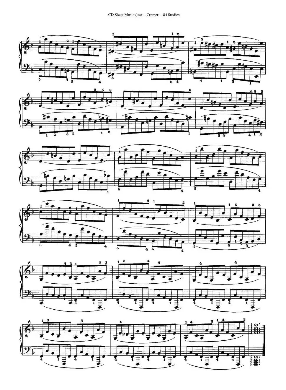 Cramer - 84 exercices（46—50）（克拉莫84首钢琴练习曲）