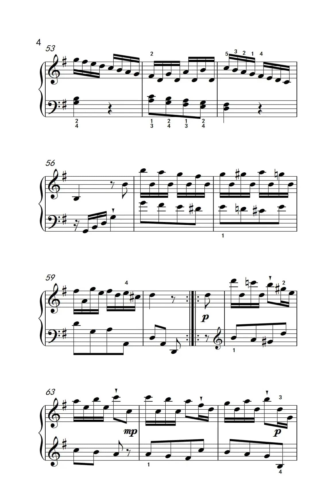 第六级 1.G大调奏鸣曲（中央音乐学院 钢琴（业余）考级教程 4-6级）