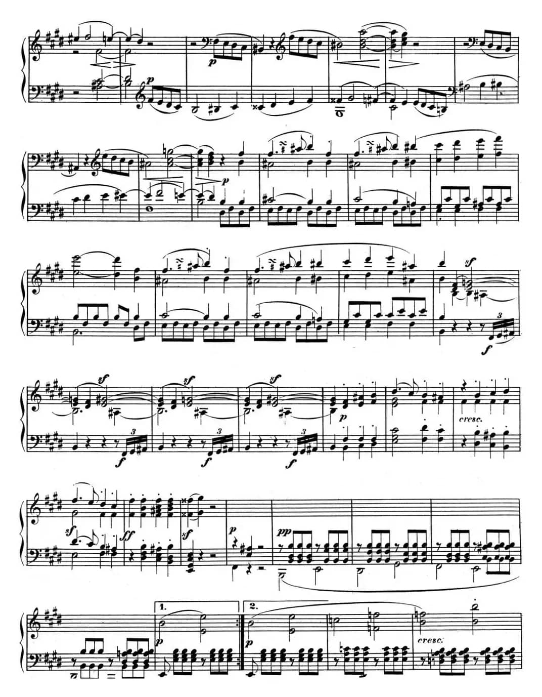 贝多芬钢琴奏鸣曲09 E大调 Op.14 No.1 E major