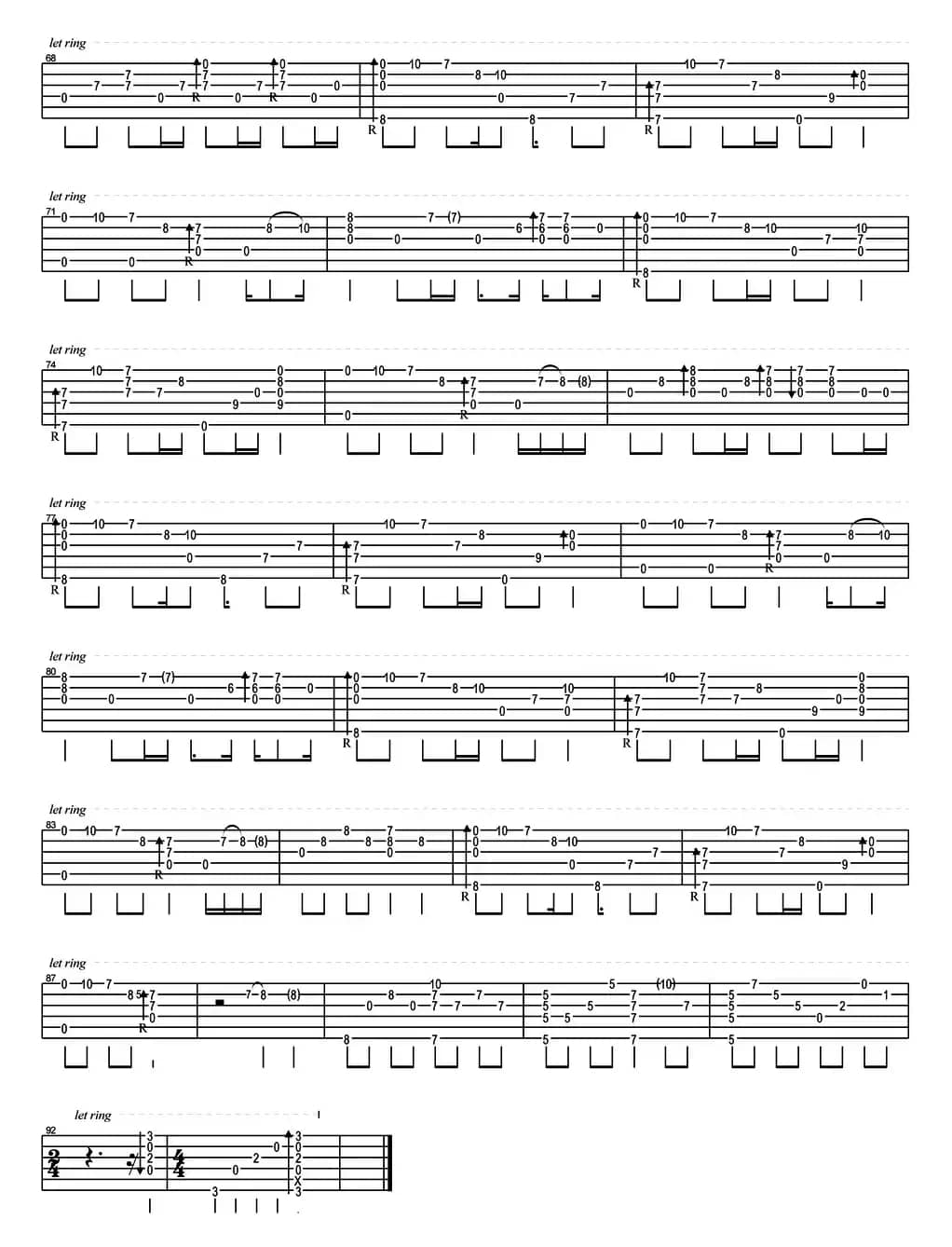 可惜不是你（指弹谱、卢家宏编曲版）