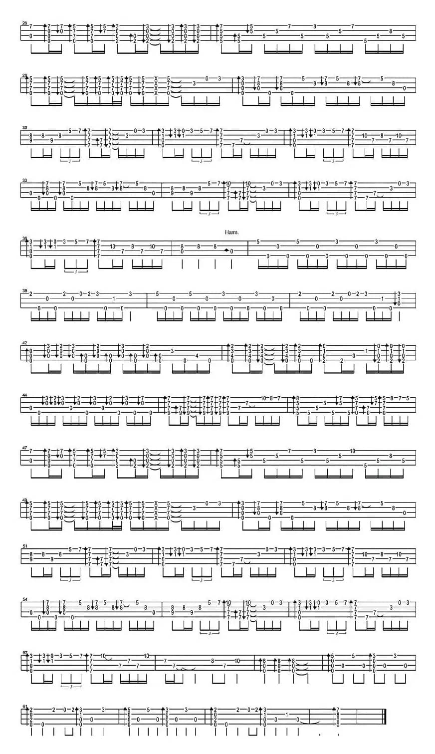 小情歌（尤克里里指弹谱）