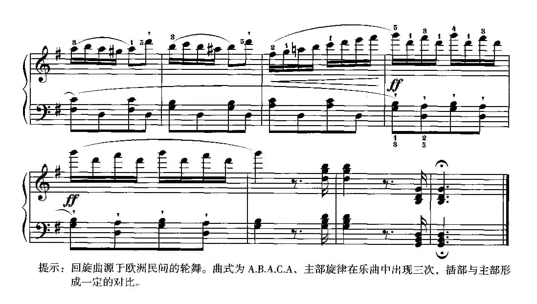 G大调小奏鸣曲（第三乐章）