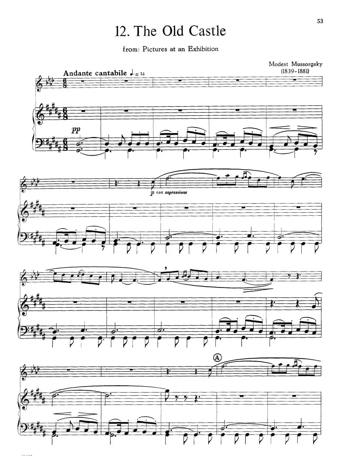 15首古典萨克斯独奏曲：12、The Old Castle（中音萨克斯+钢琴伴奏）