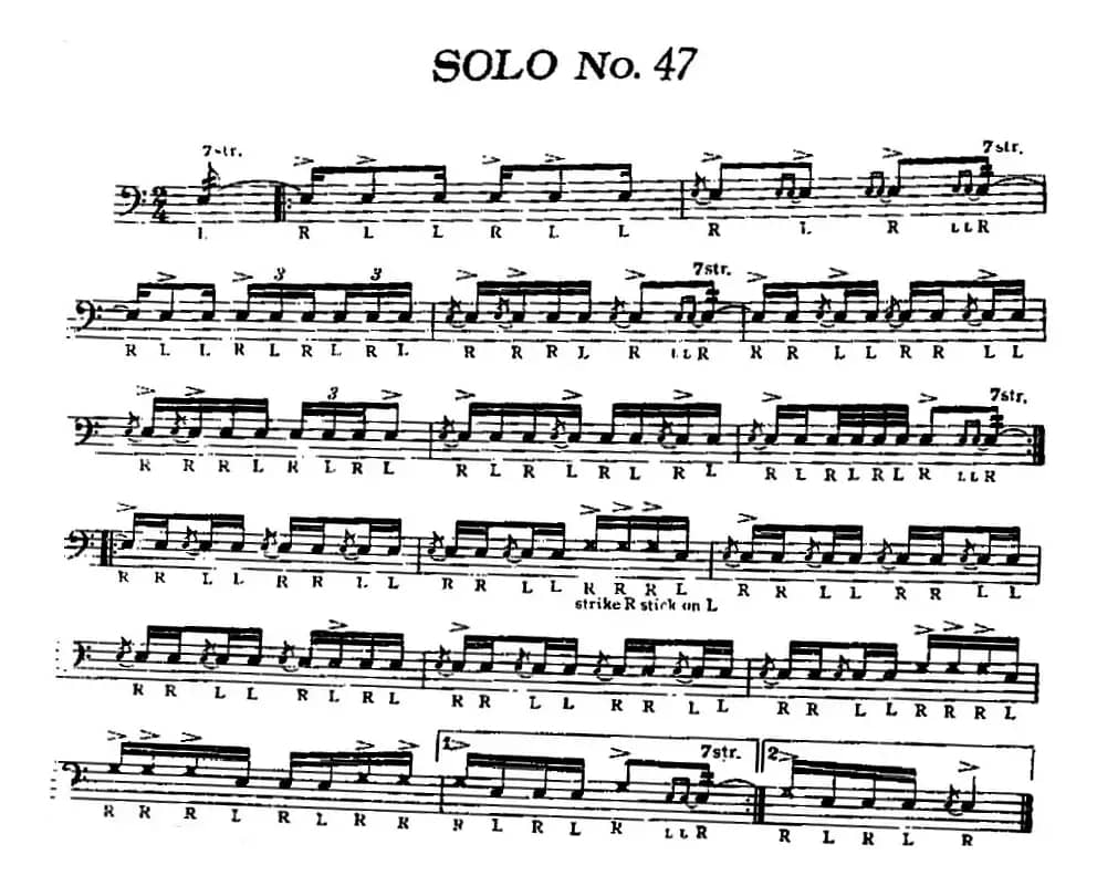 美国军鼓 SOLO No.46-50（爵士鼓谱）