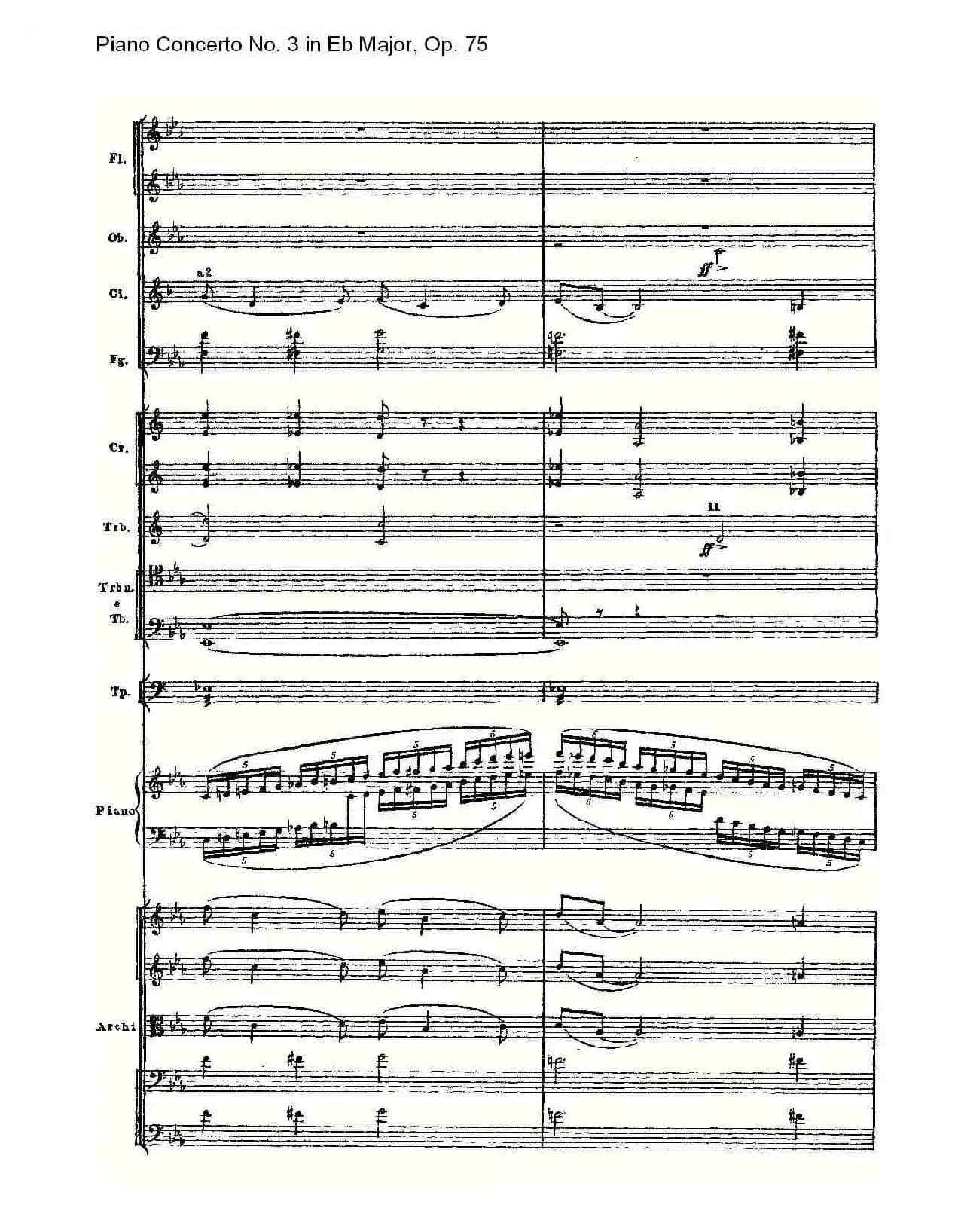 Piano Concerto No.3 in Eb Major,Op.75（Eb大调第三钢琴协奏曲）
