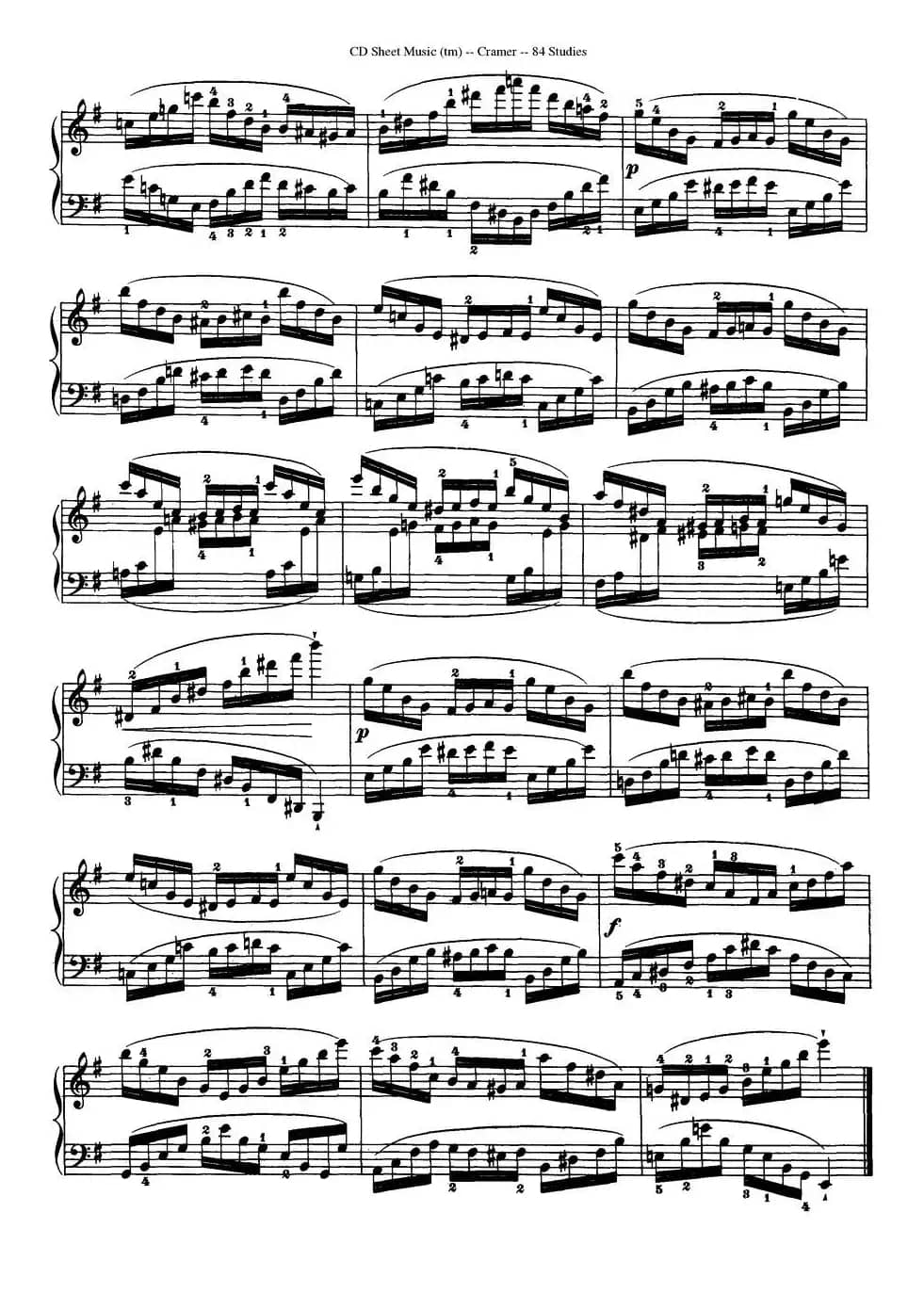 Cramer - 84 exercices（61—65）（克拉莫84首钢琴练习曲）