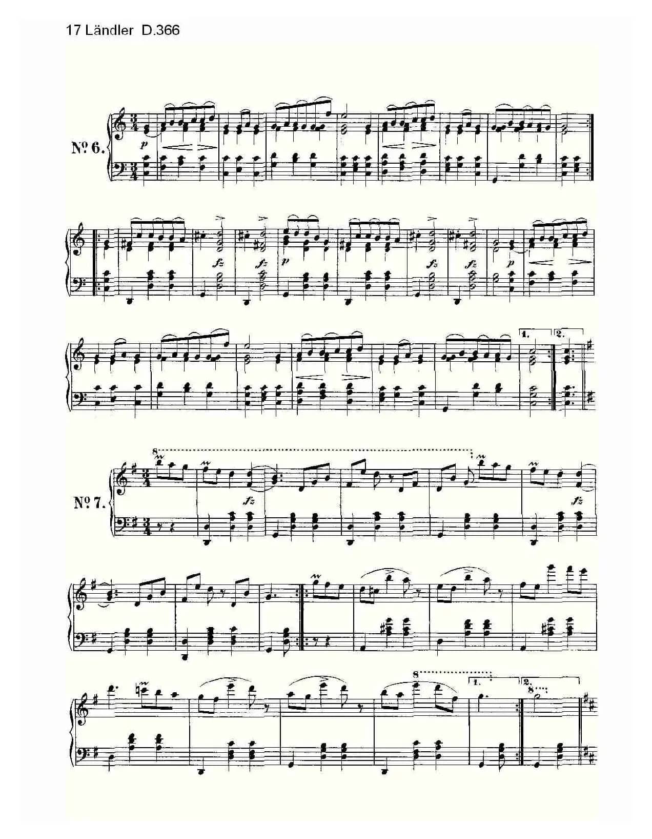 17 Ländler D.366