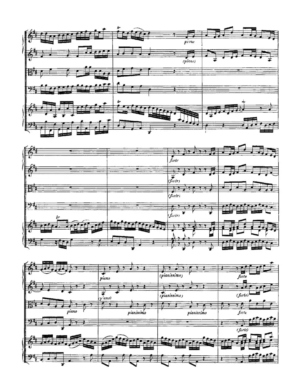 Harpsichd Concerto in D Maj BWV 1054（D大调第三号古钢琴协奏曲·总谱）