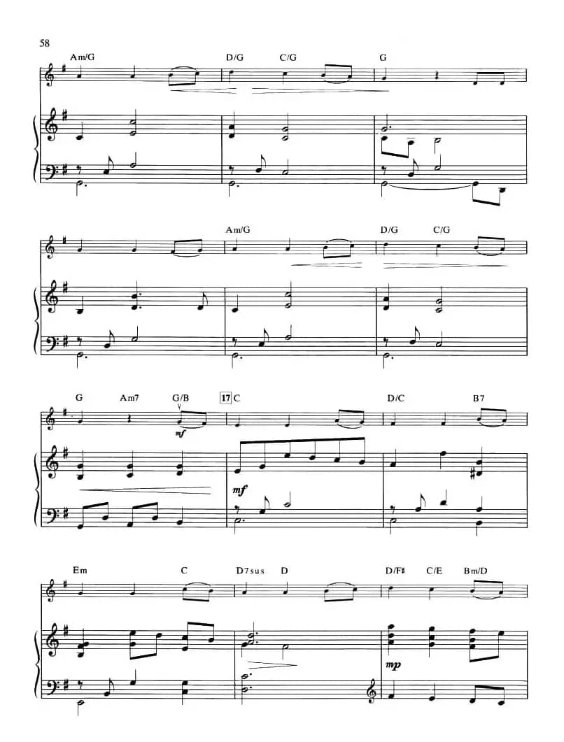 INFANT HOLY, INFANT LOWLY（钢琴伴奏谱）