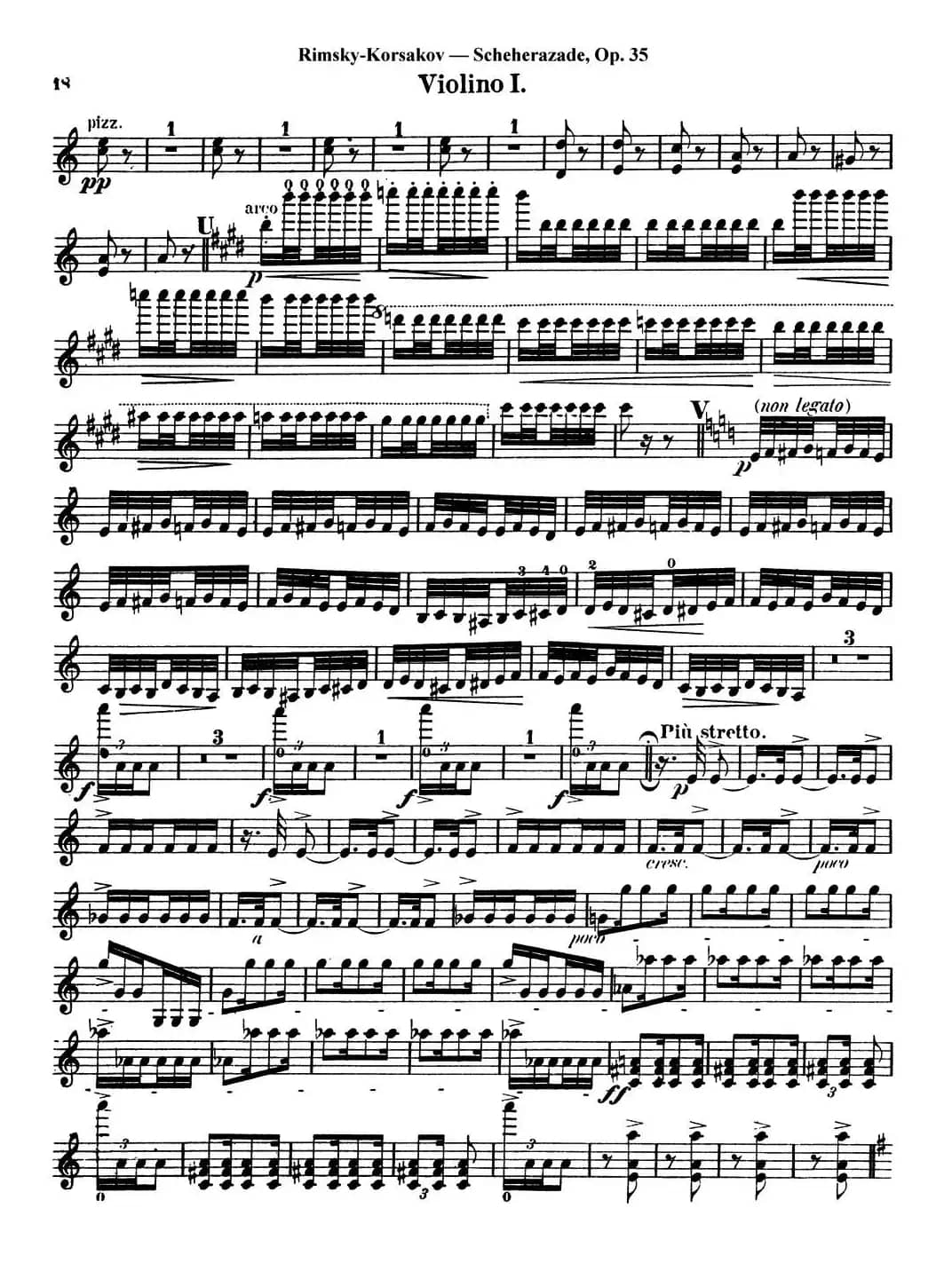 Scheherazade（Ⅳ）Op.35（第一小提琴）