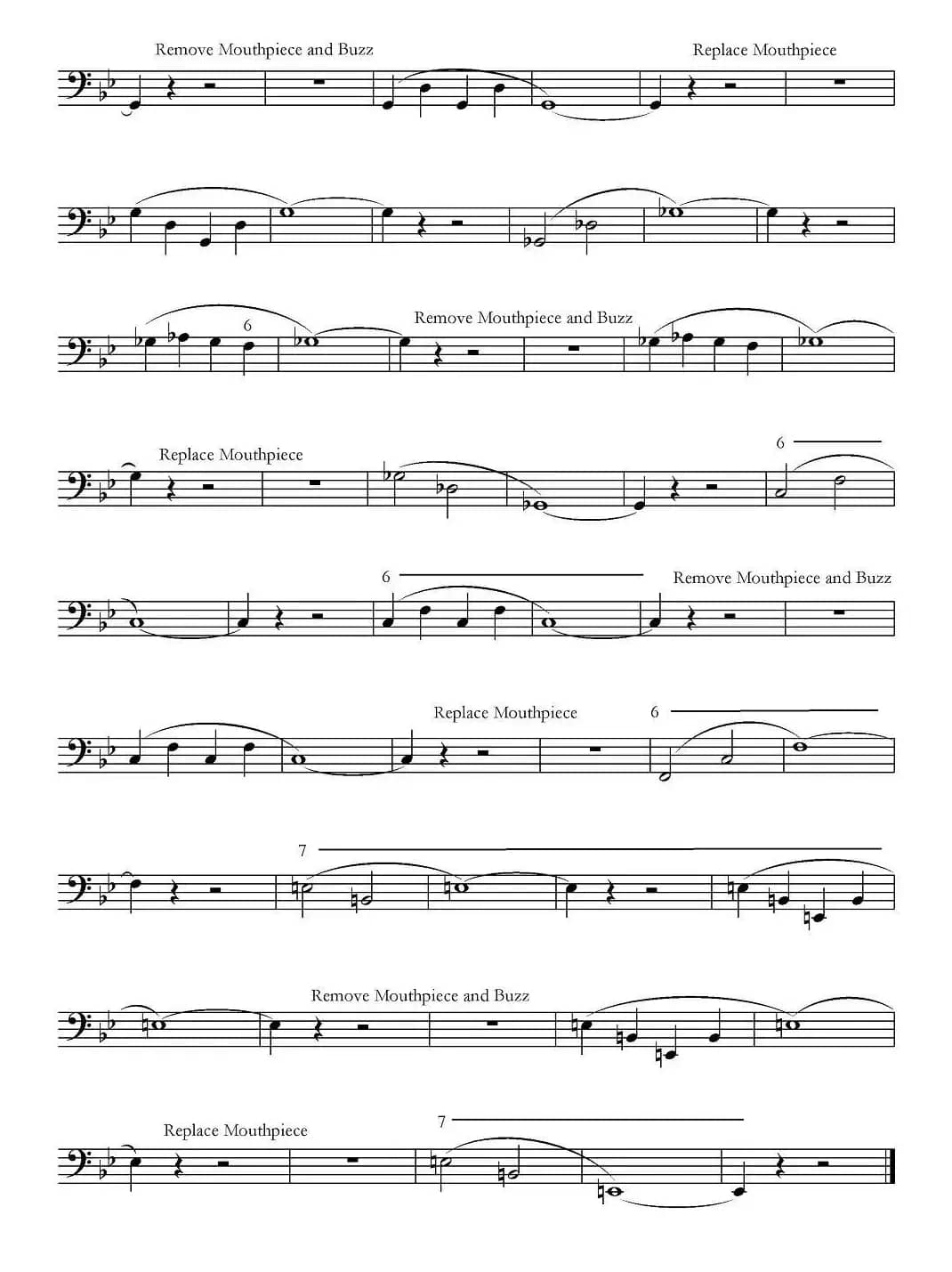 低音长号练习：Basic Routine