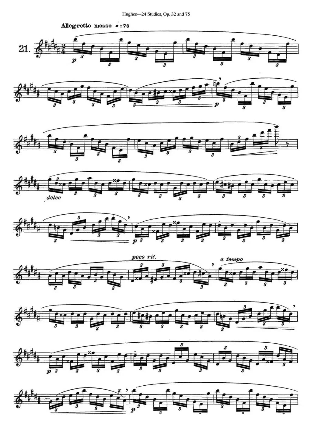 胡埃斯24首长笛练习曲Op.32（NO.21）