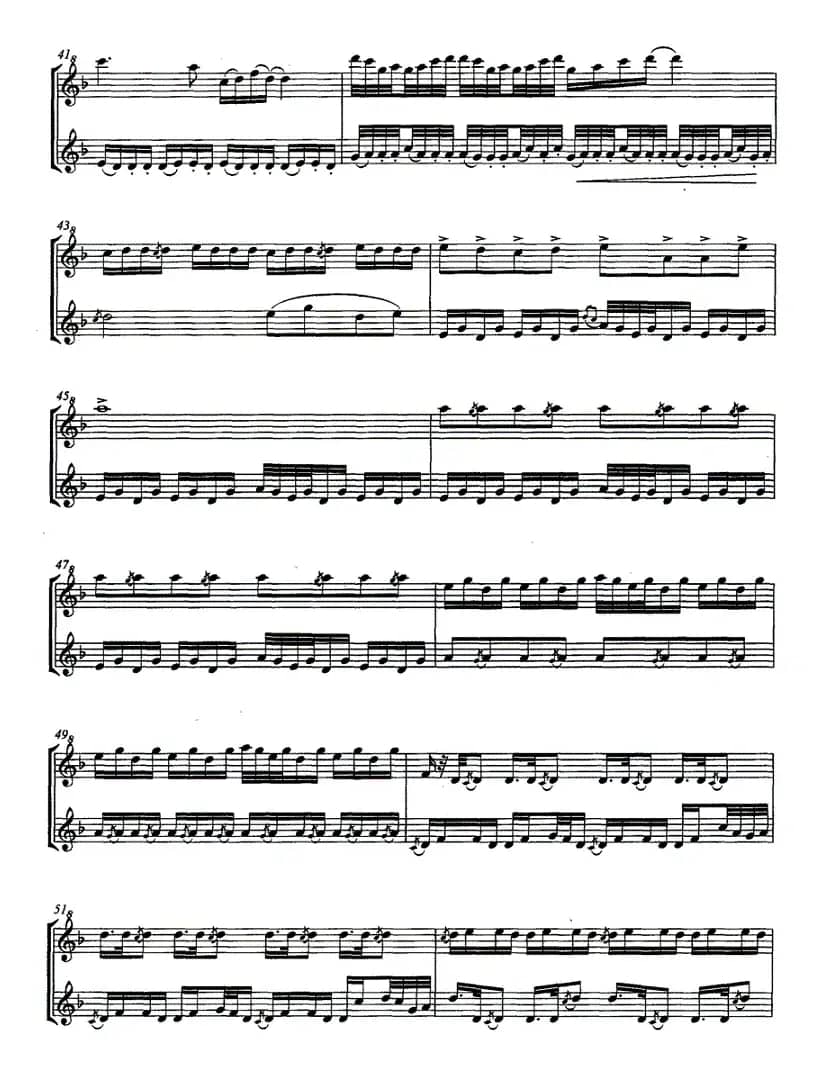 雁归草原（竖笛+箫 [五线谱]）