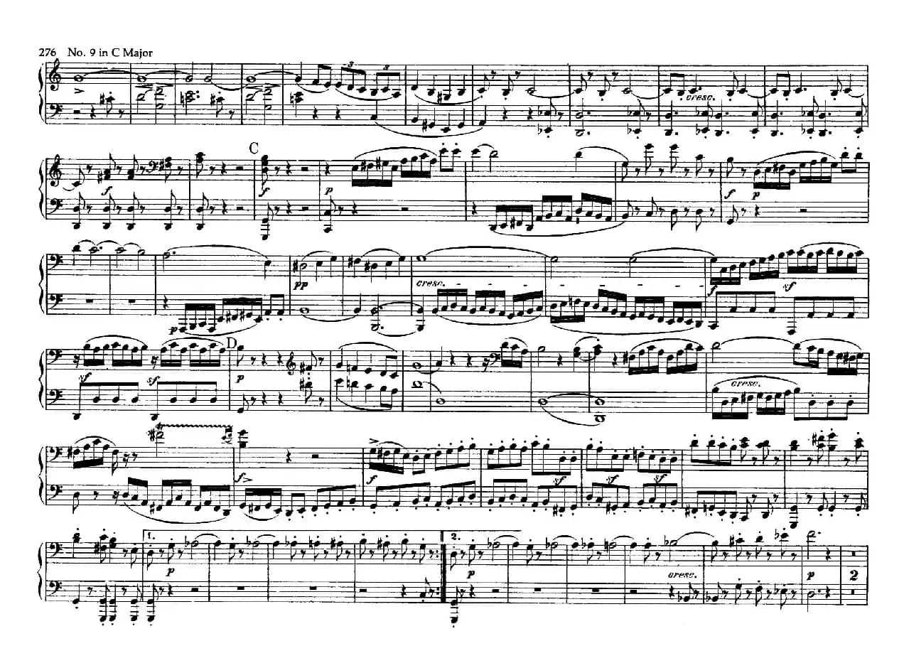 String Quartet No.9 in C Major Op.59-3 - 4 Hands（C大调第九弦乐四重奏·四手联弹）