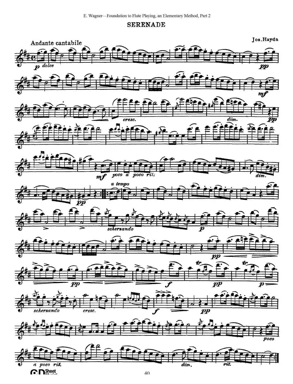 长笛演奏基础教程练习（Collection of Songs and solos）