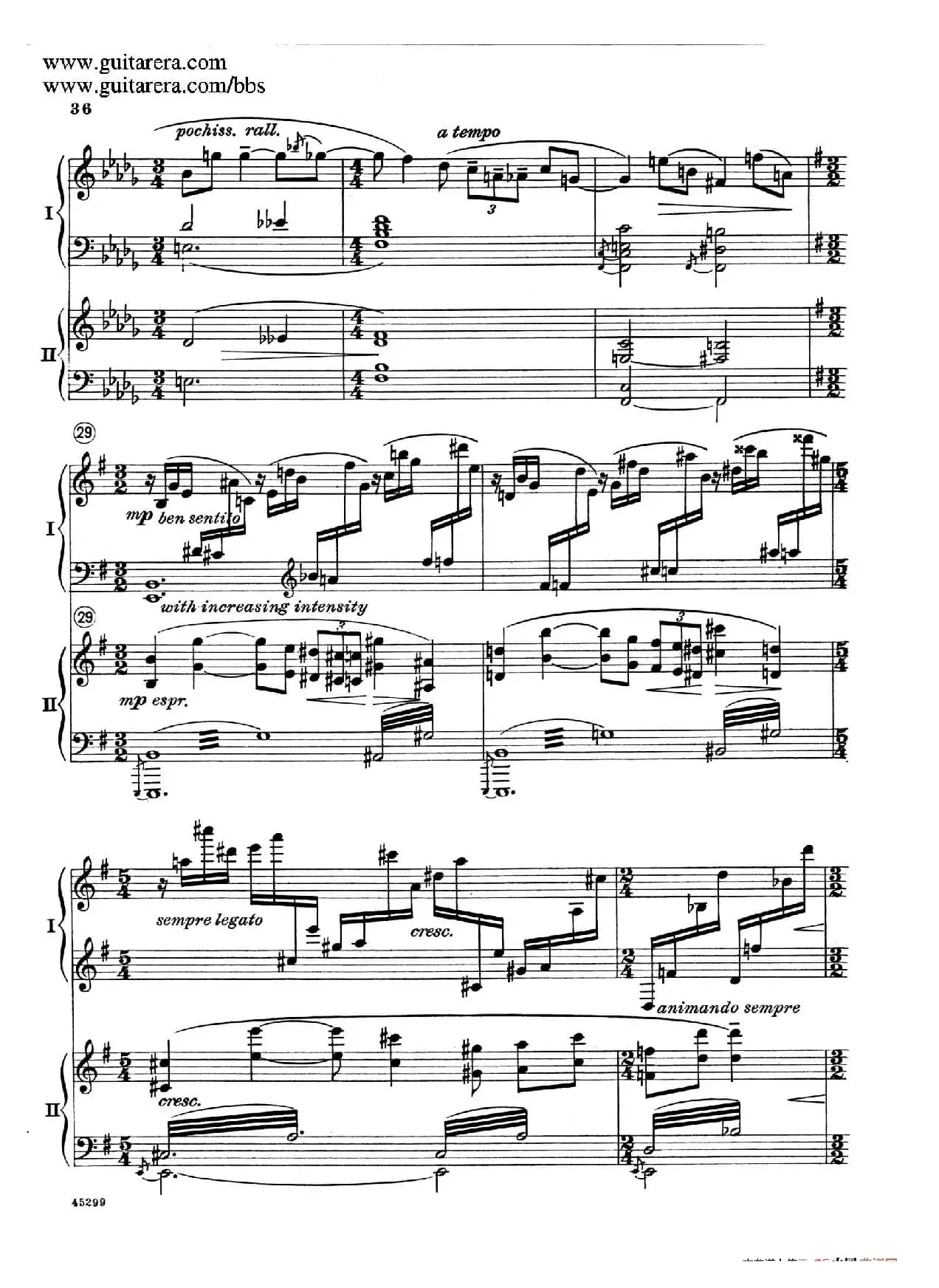 Piano Concerto Op.38（钢琴协奏曲·双钢琴·第一乐章）