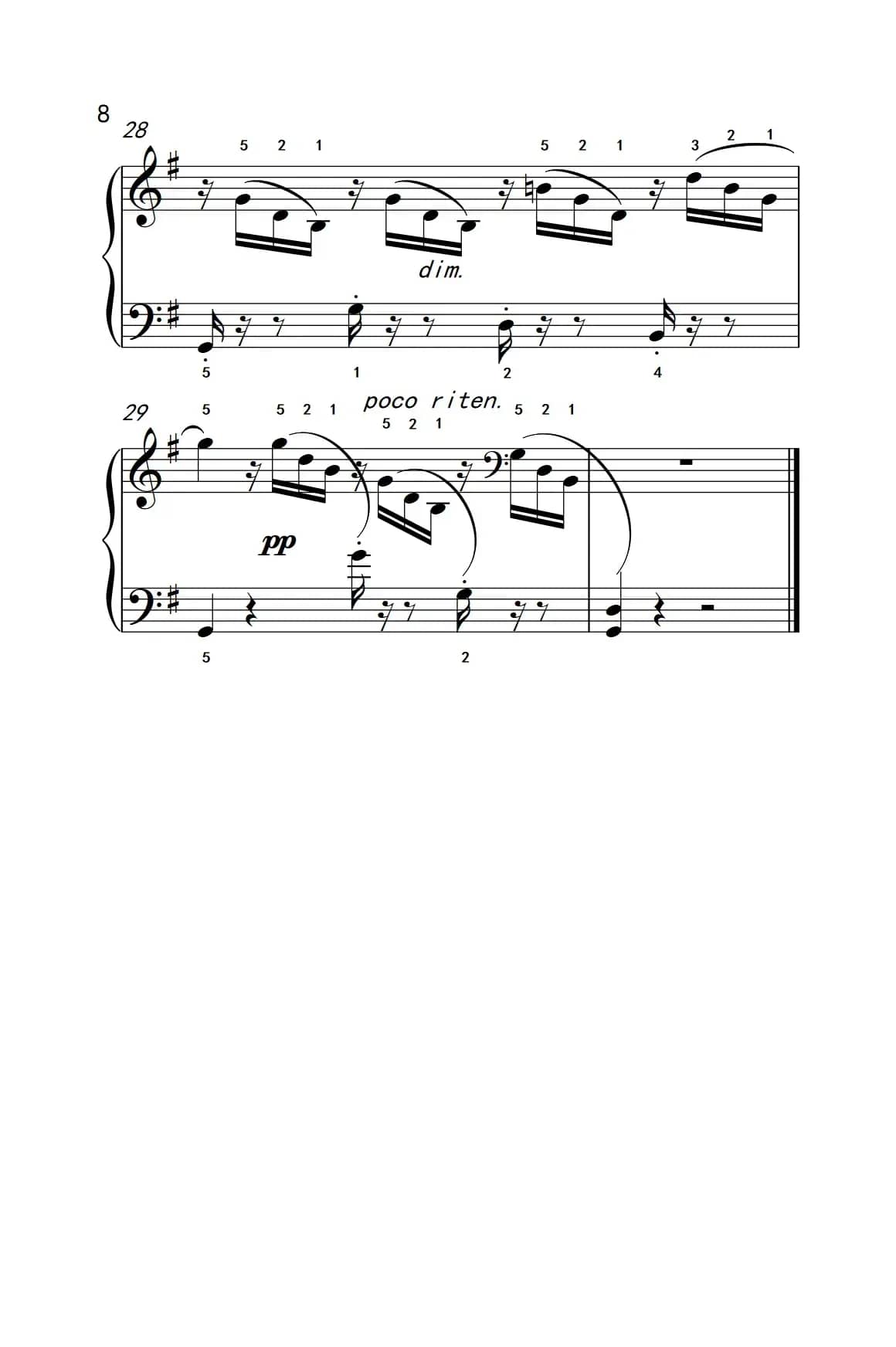 燕子（老年大学 钢琴教程 3）