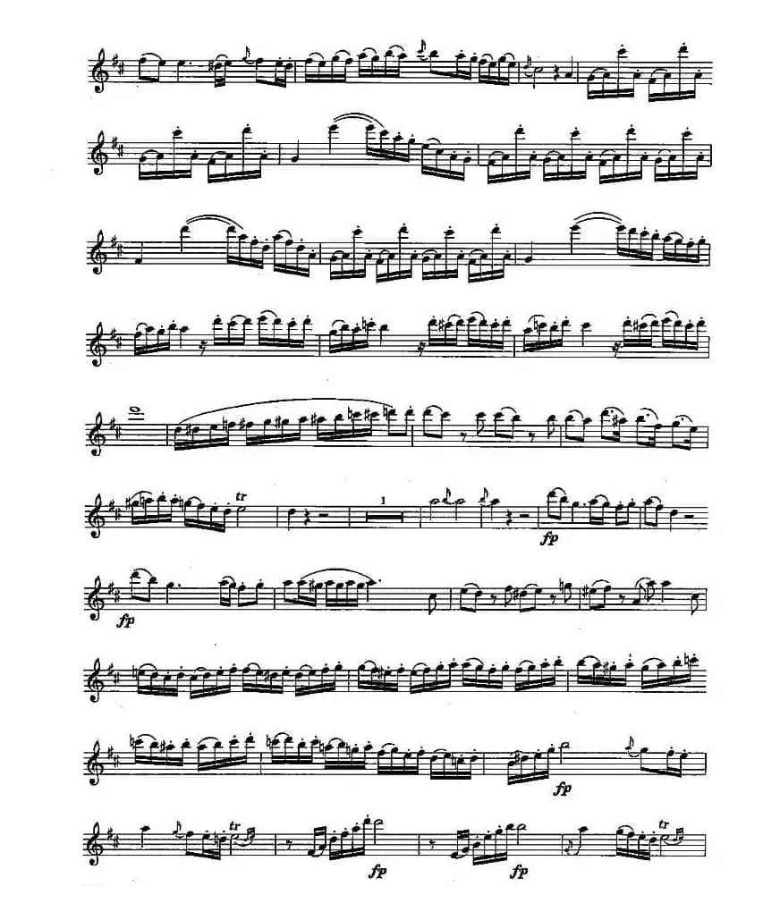 长笛八级考级曲谱（第四部分1—2）