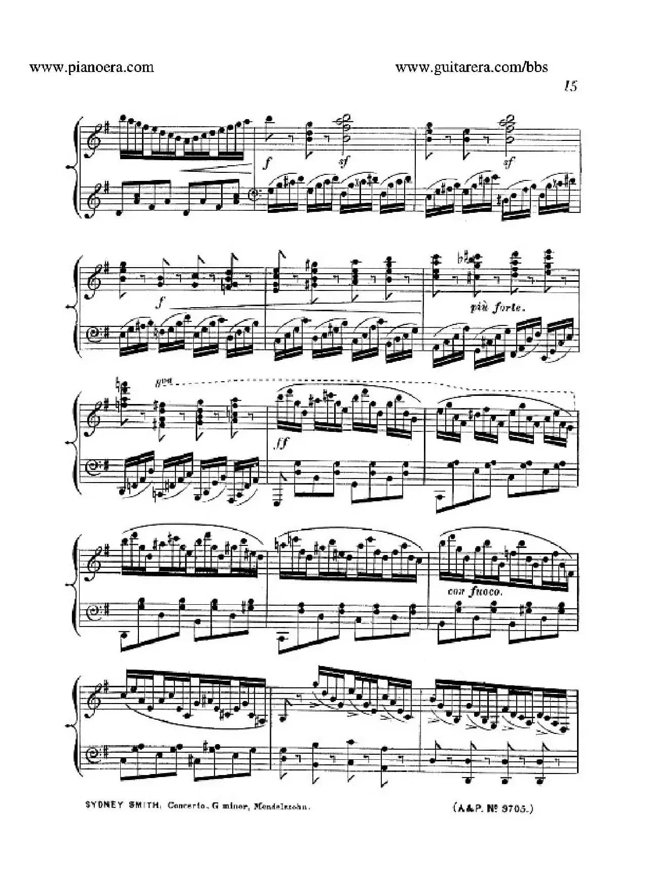 Piano Concerto No.1 in g Minor Op.25（g小调第一钢琴协奏曲·钢琴独奏）