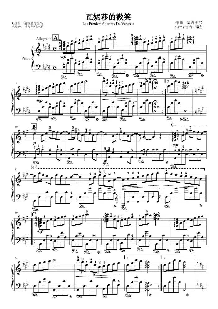 瓦妮莎的微笑（Camy制谱版）