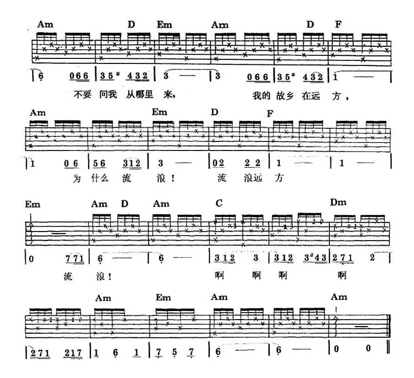 民族吉他弹唱：橄榄树