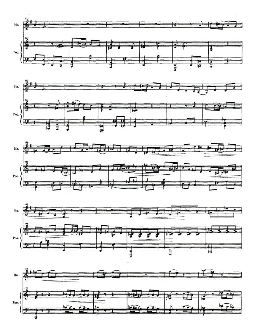 圆号与钢琴叙事曲