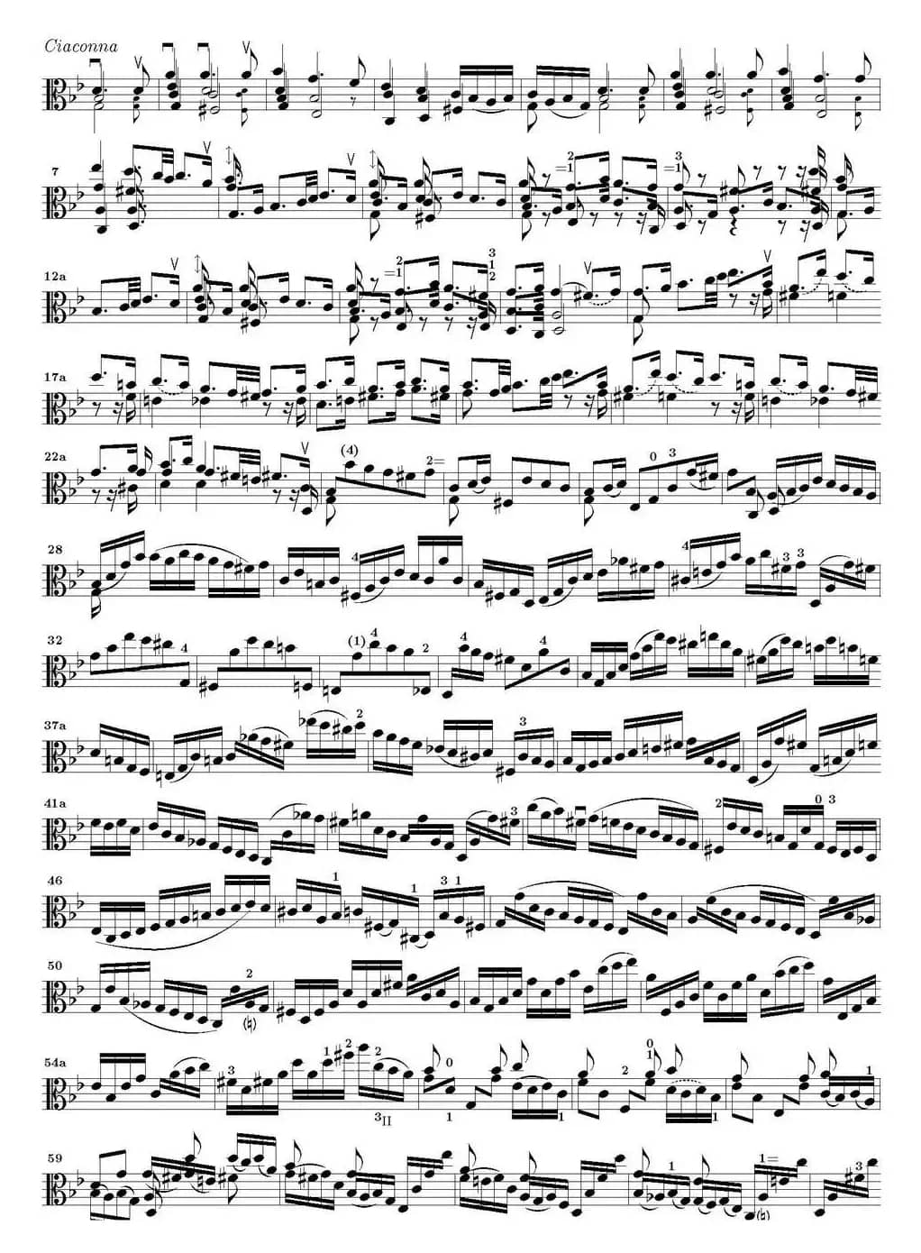 Bach Sonata BWV1004（无伴奏小提琴组曲）