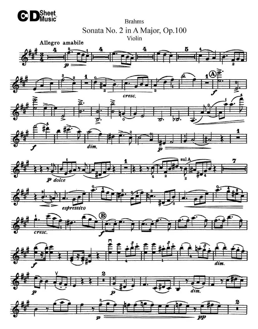 Violin Sonata No.2 in A Major Op.100