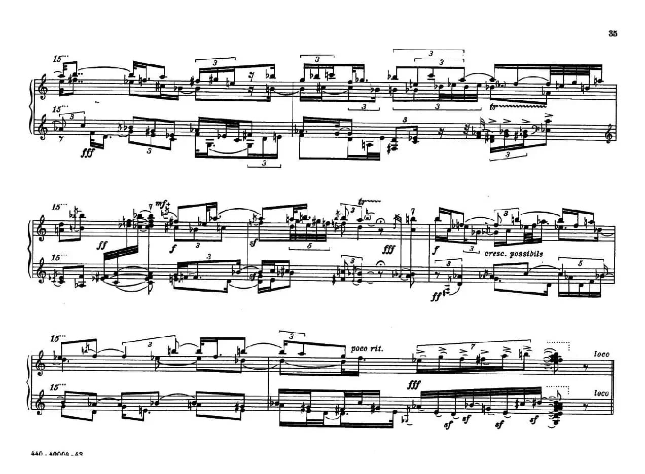 12 Etudes for Piano（博尔科姆12首钢琴练习曲·10）