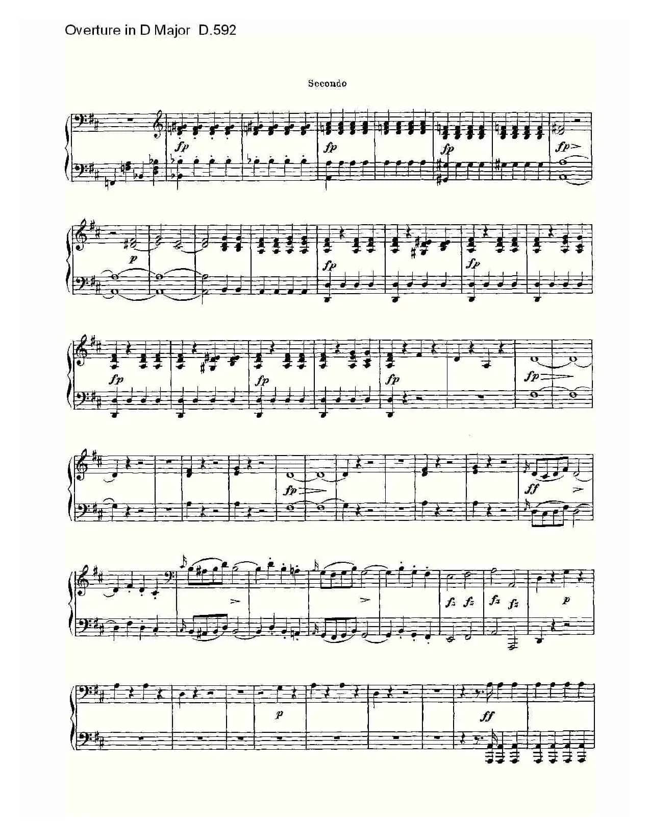 Overture in D Major D.592（Ｄ大调序曲 D.592）