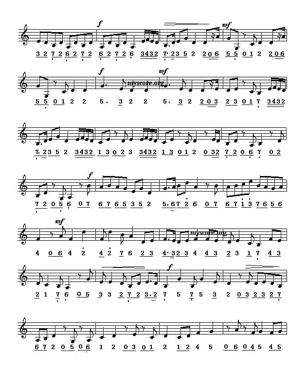 赛龙夺锦（广东音乐名曲主旋律、线简谱混排版）