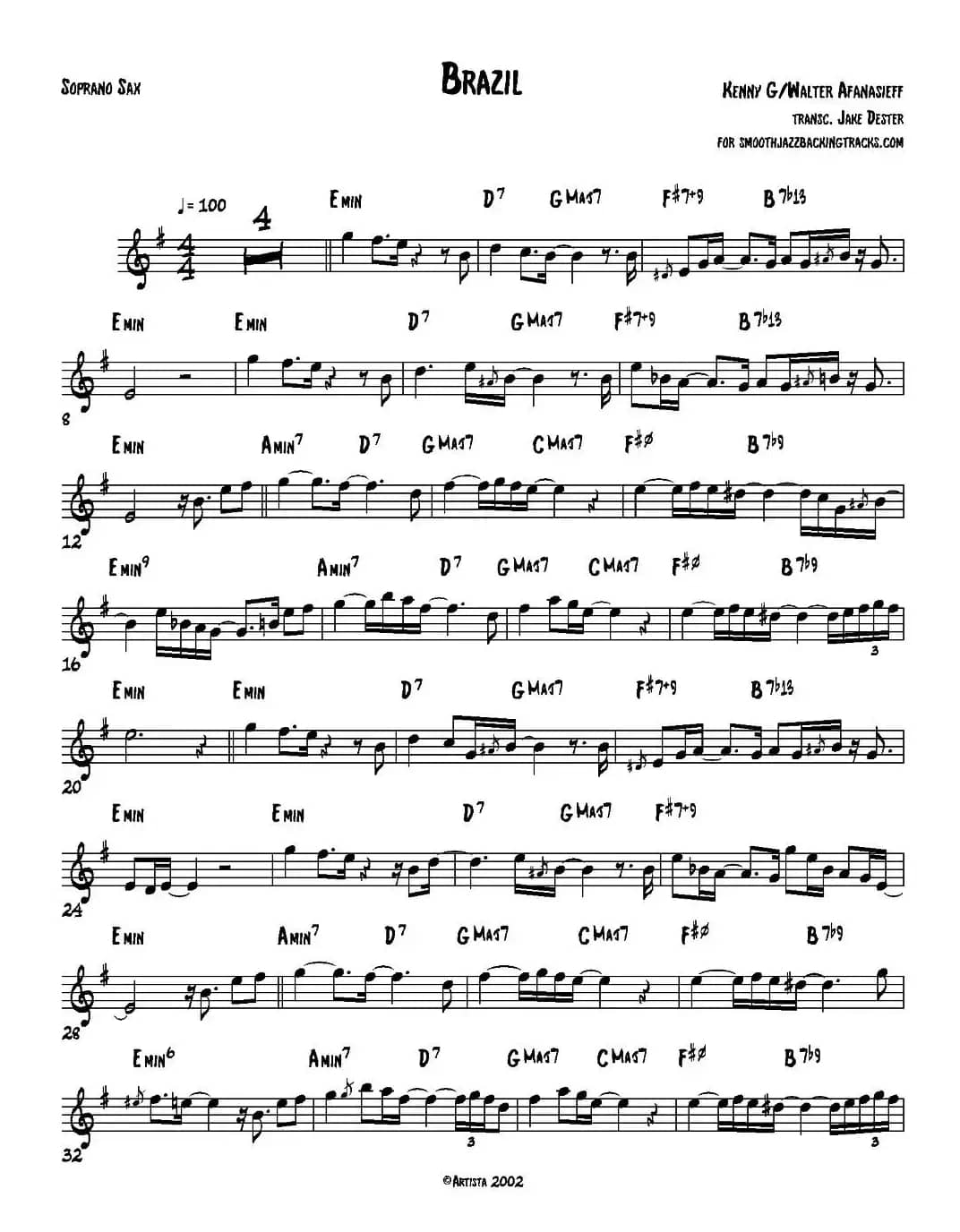 Brazil（高音萨克斯）